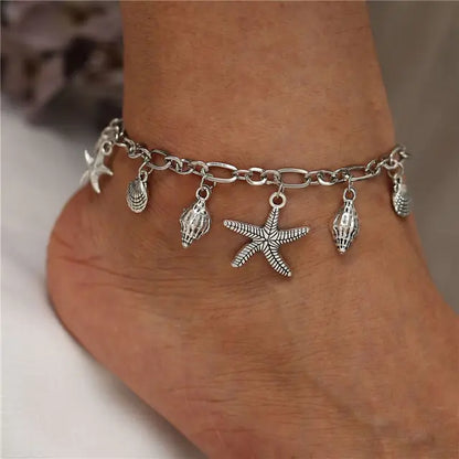 Modyle Bohemian Shell Starfish Anklets for Wome