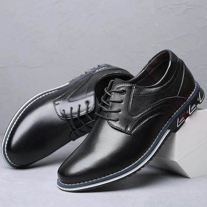 Elegant Retro Men Shoes Business Brand Leather Shoes