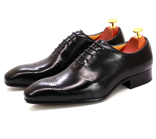 Zapatos de vestir Oxford de cuero elegantes para hombre