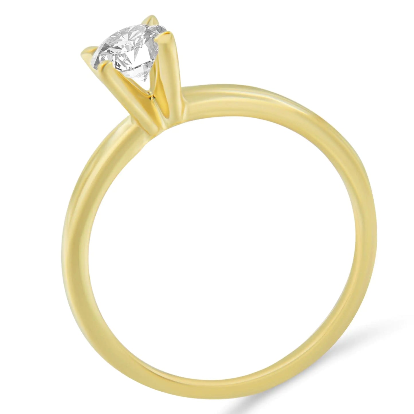 "Engagement Ring" Jewelry -  GIA Certified 14k Gold 1/2 Cttw Diamond Solitaire (H Color, SI1 Clarity)