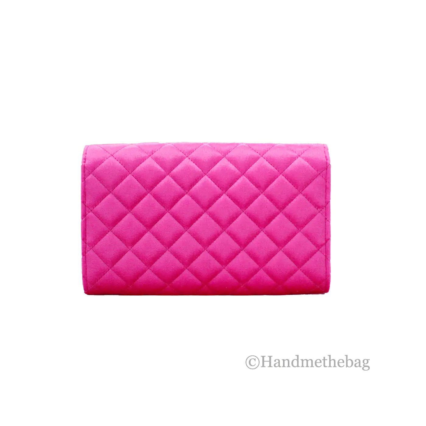 Versace Evening Crossbody Clutch Medusa Fuchsia Soft Quilted Fabric