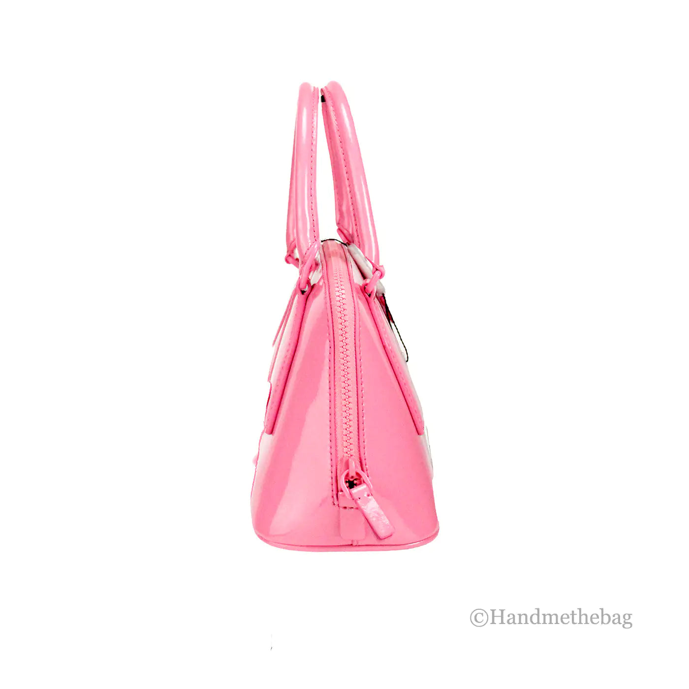 Marc Jacobs Small Candy Pink Patent Dome Satchel Crossbody Bag