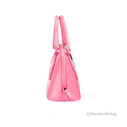 Marc Jacobs Small Candy Pink Patent Dome Satchel Crossbody Bag