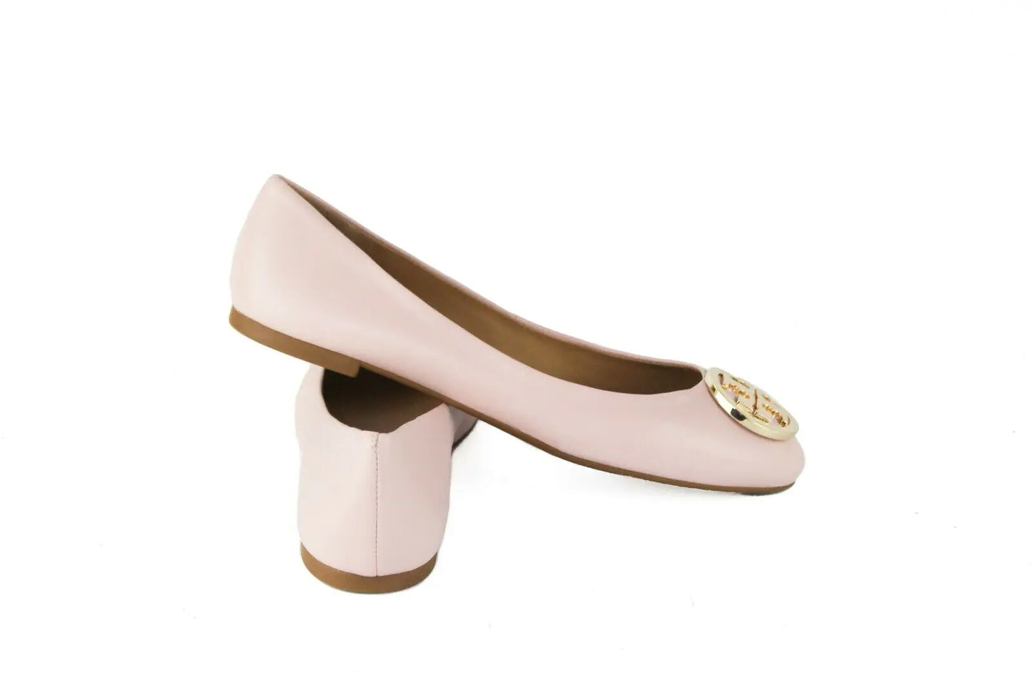 Tory Burch Benton 2 Sea Shell Pink Leather Ballet Flats