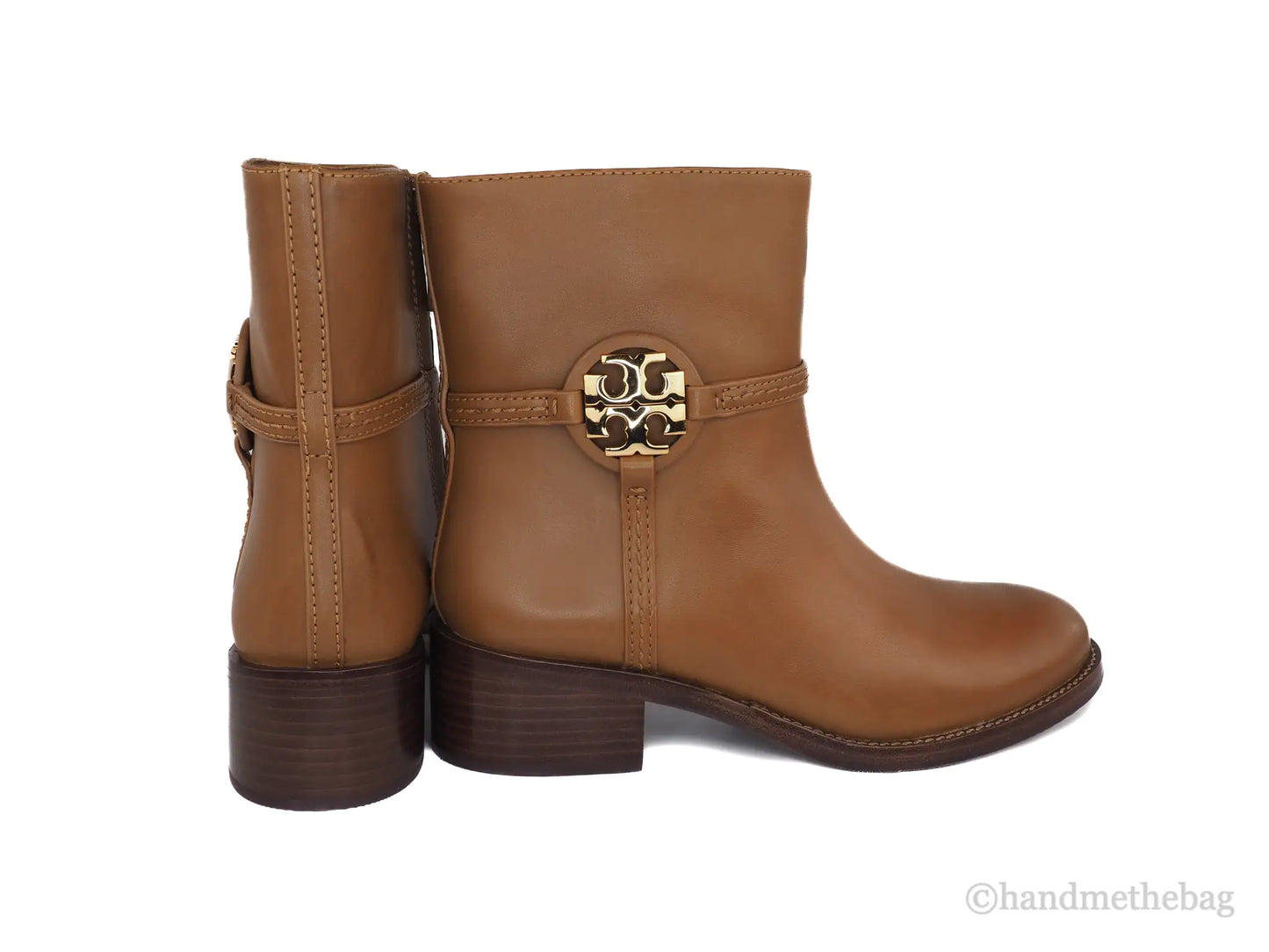 Tory Burch Miller Stivaletti in pelle Dark Tiramisu con tacco 45MM