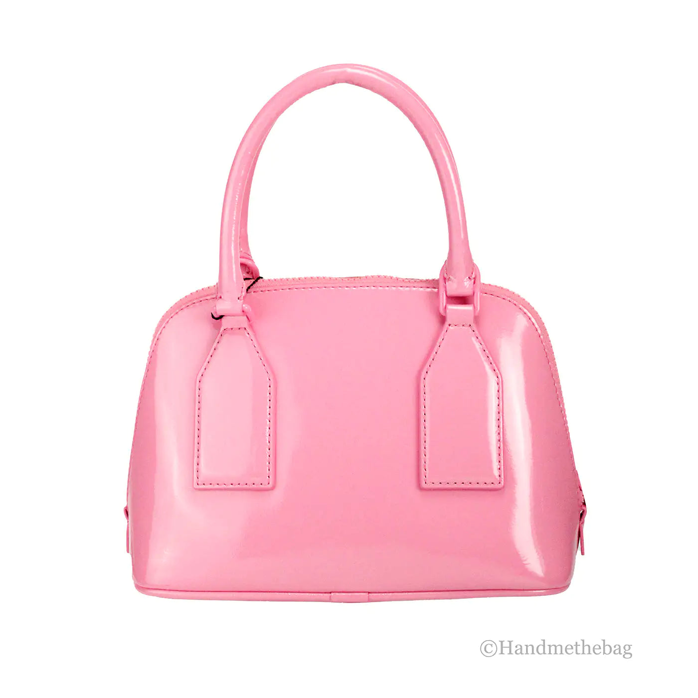 Marc Jacobs Small Candy Pink Patent Dome Satchel Crossbody Bag