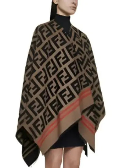 "Rainbow Galore Top Pick" Poncho Fendi da donna