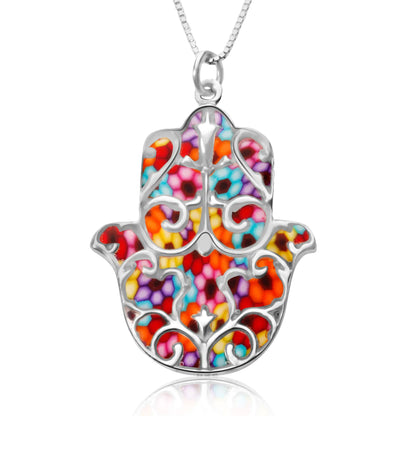 Silver Hamsa Necklace