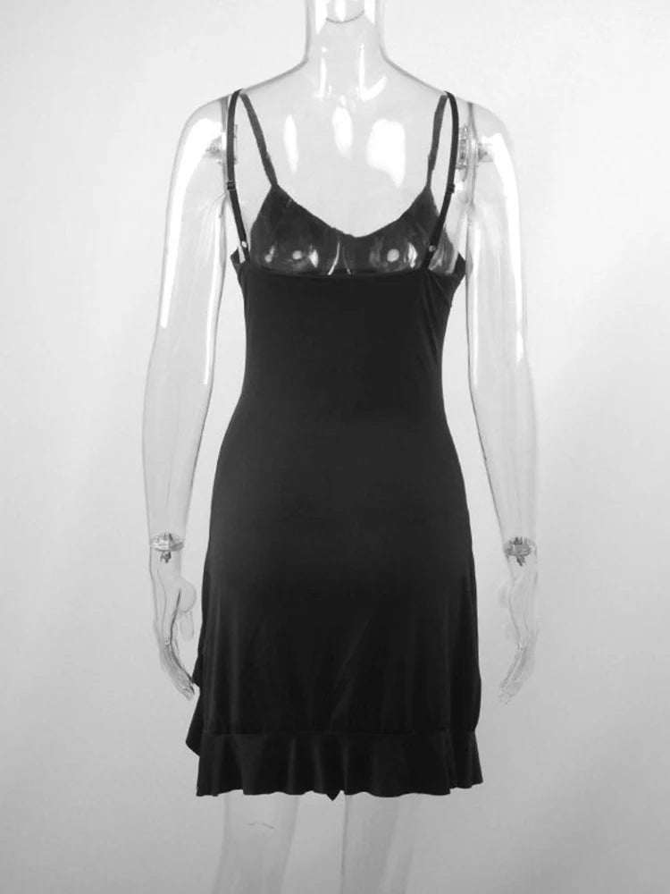 Vestido mini sexy de verano para mujer sin mangas