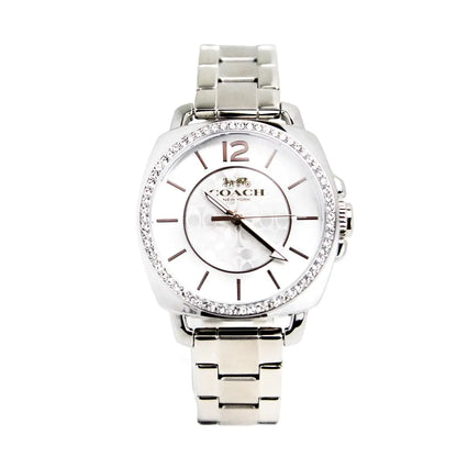 Orologio Coach Boyfriend Crystal Bezel in acciaio inossidabile argento