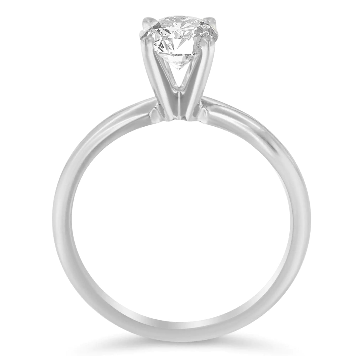 Jewelry -  14K White Gold 4/5 Cttw GIA Certified 4 Prong Set Round Brilliant Cut Diamond Solitaire Engagement Ring (I-J Color, VVS1-VVS2 Clarity)