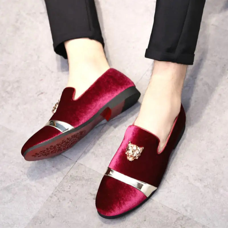 Elegant il Leone - Italian Style Red bottom Leather Loafers for Men