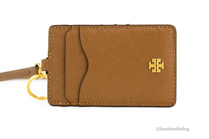 Tory Burch Emerson Moose Leather Necklace Lanyard Card Case