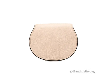 Chloe Nano Marcie Pale Blush Leather Shoulder Saddle Bag