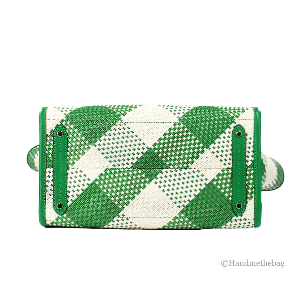 Kate Spade Ella Gingham 超大号草编单肩手提包