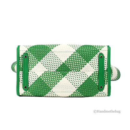 Kate Spade Ella Gingham 超大号草编单肩手提包