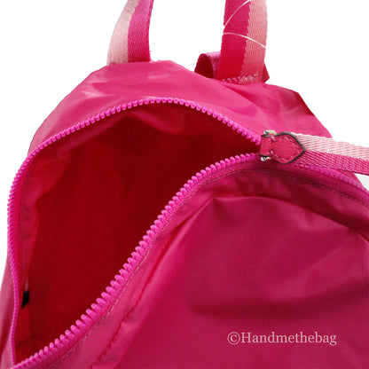 "Rainbow Galore Top Pick" Kate Spade Arya Medium Bright Magenta Nylon Packable Backpack