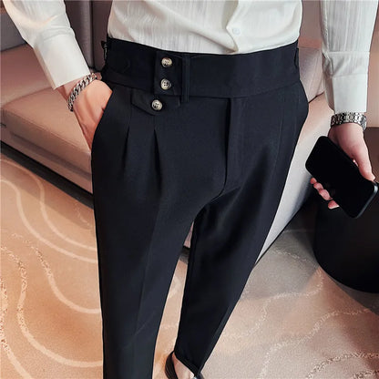 Pantaloni eleganti da uomo primavera autunno di alta qualità