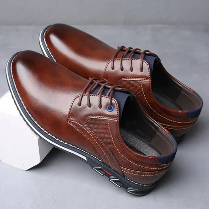 Elegant Retro Men Shoes Business Brand Leather Shoes