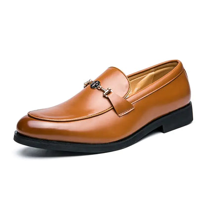 "Rainbow Galore Top Pick" Elegant Classic Metal Chain Loafers Men's