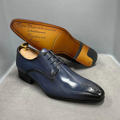 Zapatos de vestir Oxford de cuero elegantes para hombre