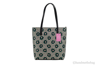 Kate Spade Daily Saffiano PVC Leather Herringbone Floral Tote