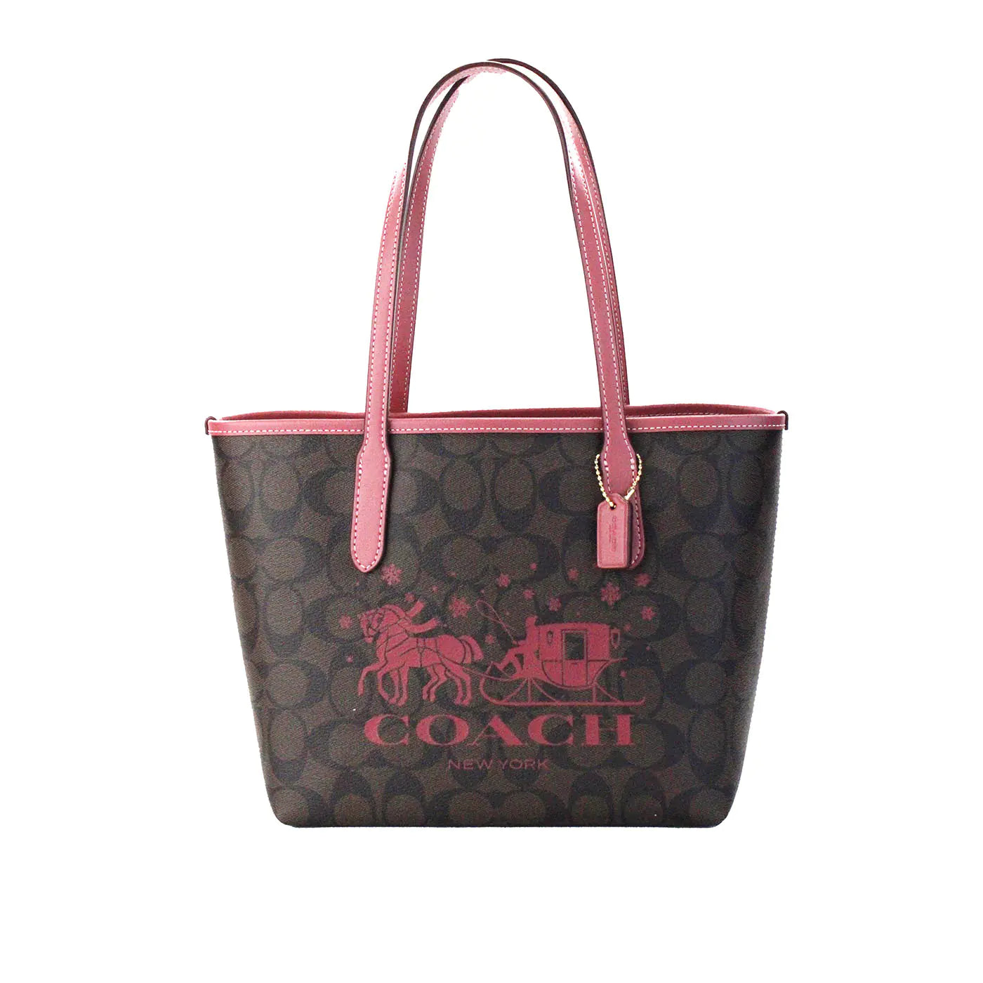 Borsa tote in PVC con firma Coach Horse and Sleigh Mini City