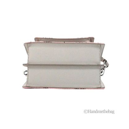 MCM Soft Pink Leather Mini Flap Lock Crossbody Bag