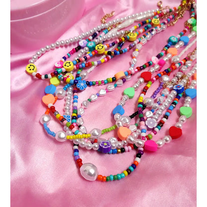 Multilayer Rainbow Beaded Necklace