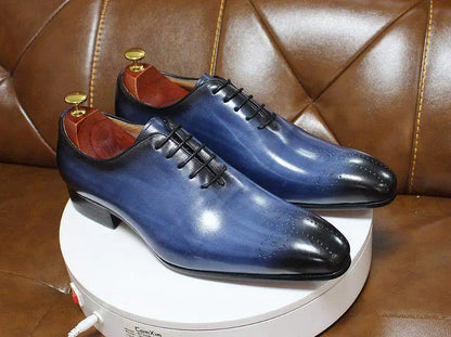 Zapatos de vestir Oxford de cuero elegantes para hombre