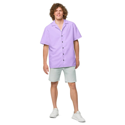 Camicia da uomo viola scuro con bottoni