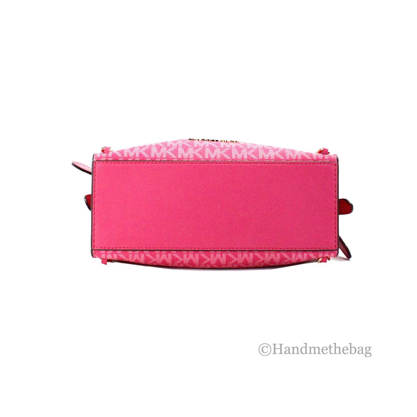 Michael Kors Mina Belted Pink PVC Chain Crossbody Bag