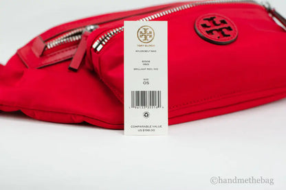 Tory Burch (82508) Medium Brilliant Red Nylon Adjustable Belt Bag Fanny Pack