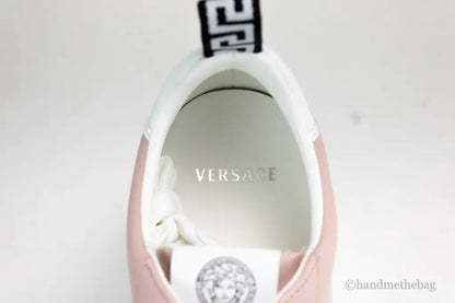 "Rainbow Galore Top Pick" Blush Versace Powder Vitello Leather Signature Lace Sneakers