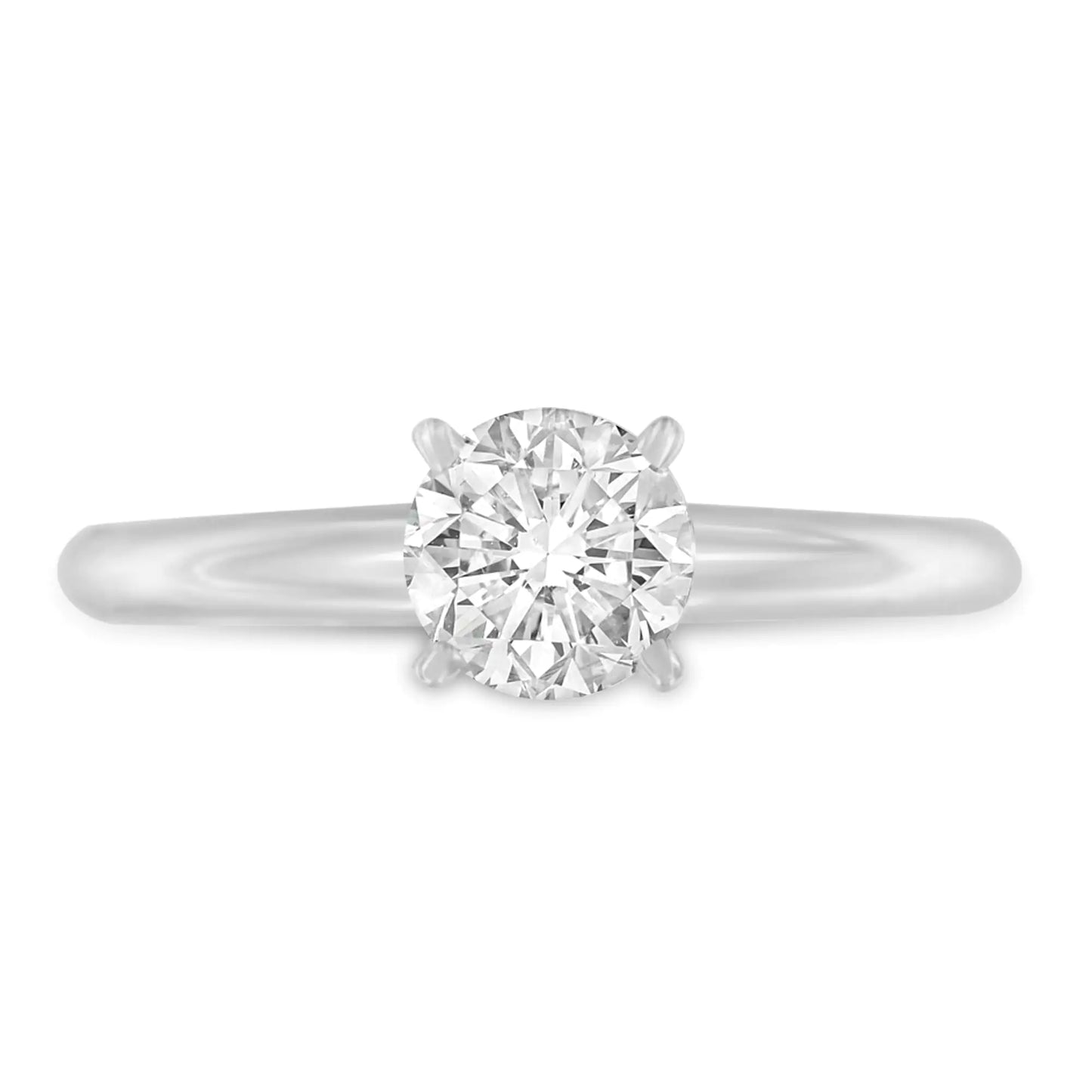 Jewelry -  14K White Gold 4/5 Cttw GIA Certified 4 Prong Set Round Brilliant Cut Diamond Solitaire Engagement Ring (I-J Color, VVS1-VVS2 Clarity)