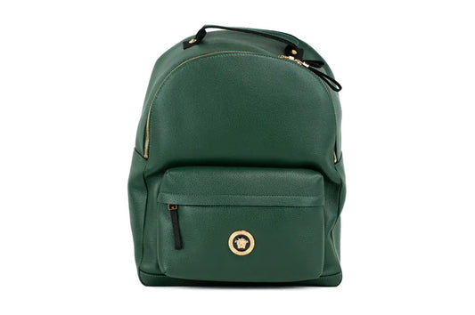 Versace Medusa Large Dark Green Leather Shoulder Backpack