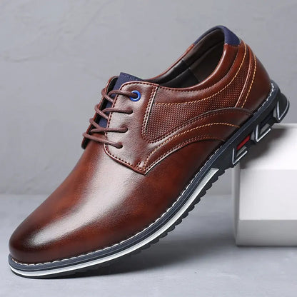 Elegant Retro Men Shoes Business Brand Leather Shoes