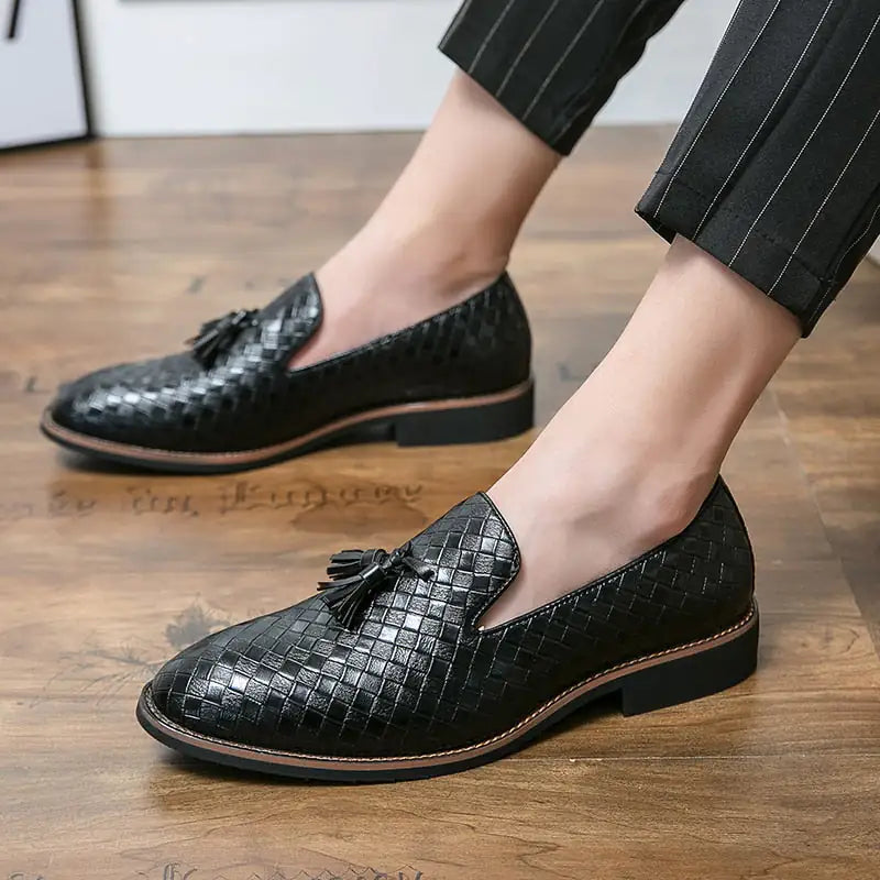 Elegant Luxury Italian Style Tassel Leather Loafers