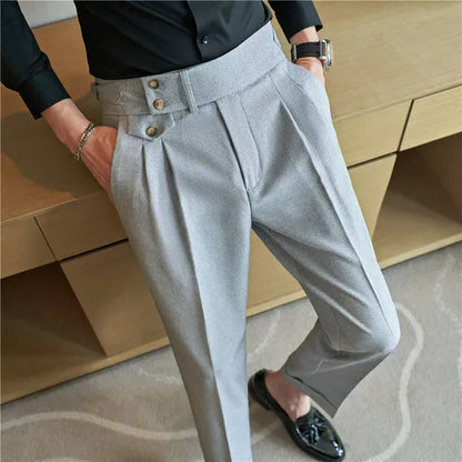 Pantaloni eleganti da uomo primavera autunno di alta qualità