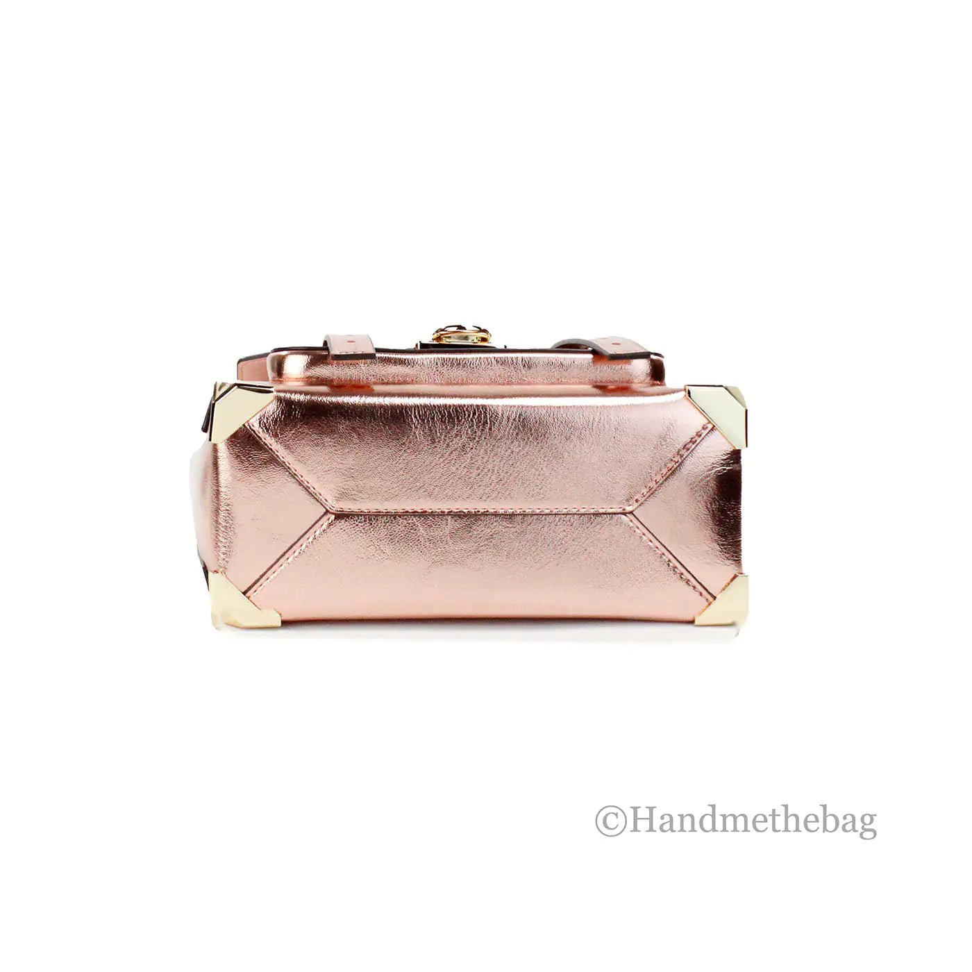 Borsa convertibile Michael Kors Manhattan Media Metallic Primrose